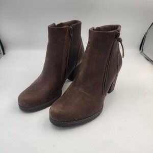 Indigo By Clarks Mission Alfa Brown Oily‎ Ladies Ankle Boots Size 6.5
